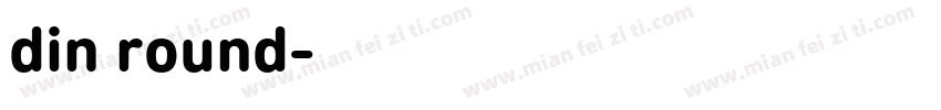 din round字体转换